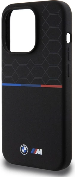 Mbështjellës BMW M Silicone Pattern MagSafe për iPhone 15 Pro, i zi