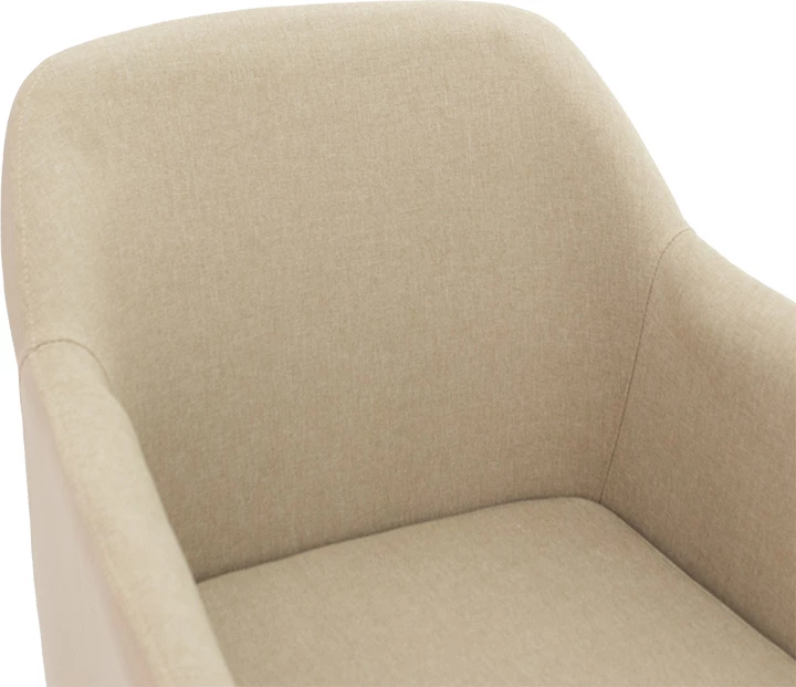 Karrige Safira, pëlhurë PU, bezhë-natyrale, 57x58x84cm