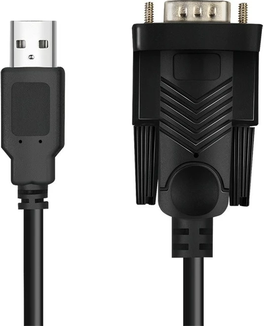 Adapter USB në DB9 Serial LogiLink AU0048A, 1.5m, i zi