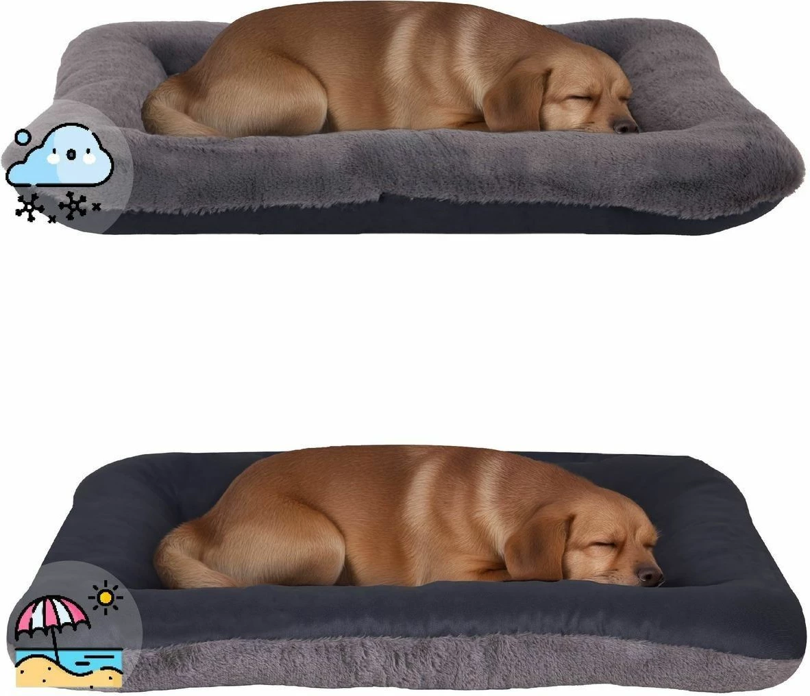 Shtrat për qen Sally, ngjyrë antracit, 55x75cm