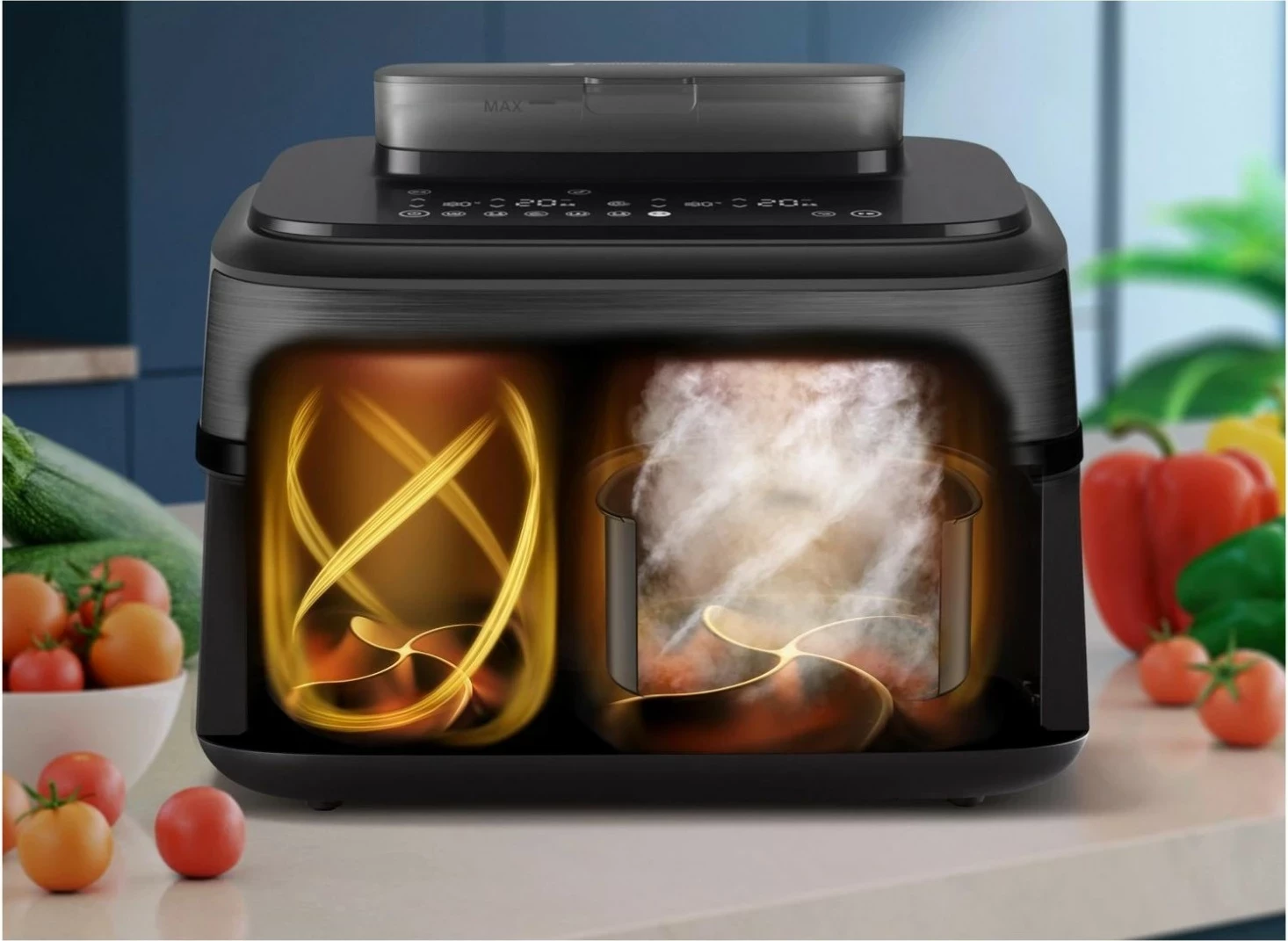 Fryer ajri Philips Ovi Dual 5000 NA552/00, 9L, i zi