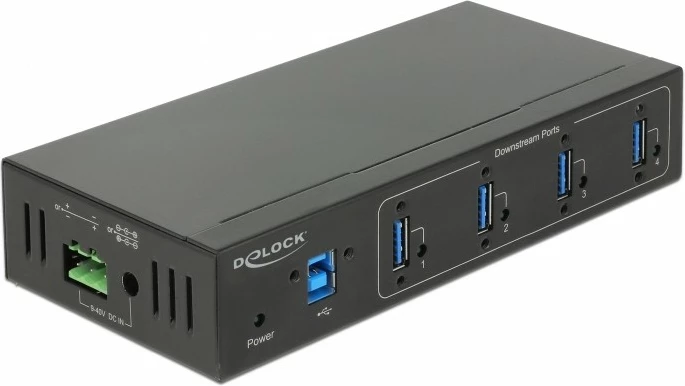 USB hub industrial DeLOCK 4 porte USB 3.0, metal, i zi