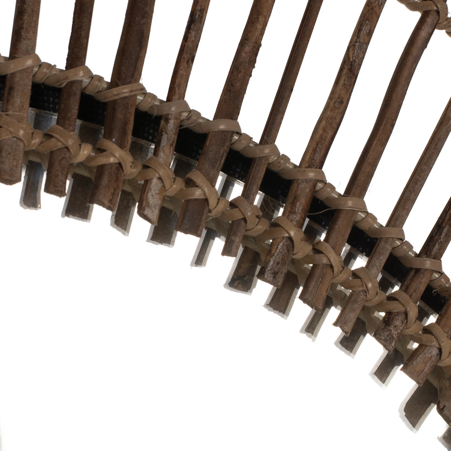 Pasqyrë rrethore me kornizë nga shkopinj kokosi, ngjyrë natyrale, 120x4x120Hcm, FH7732