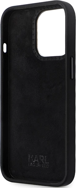 Mbështjellës Karl Lagerfeld KLHCP14LSMHKNPK për iPhone 14 Pro, silikon, i zi