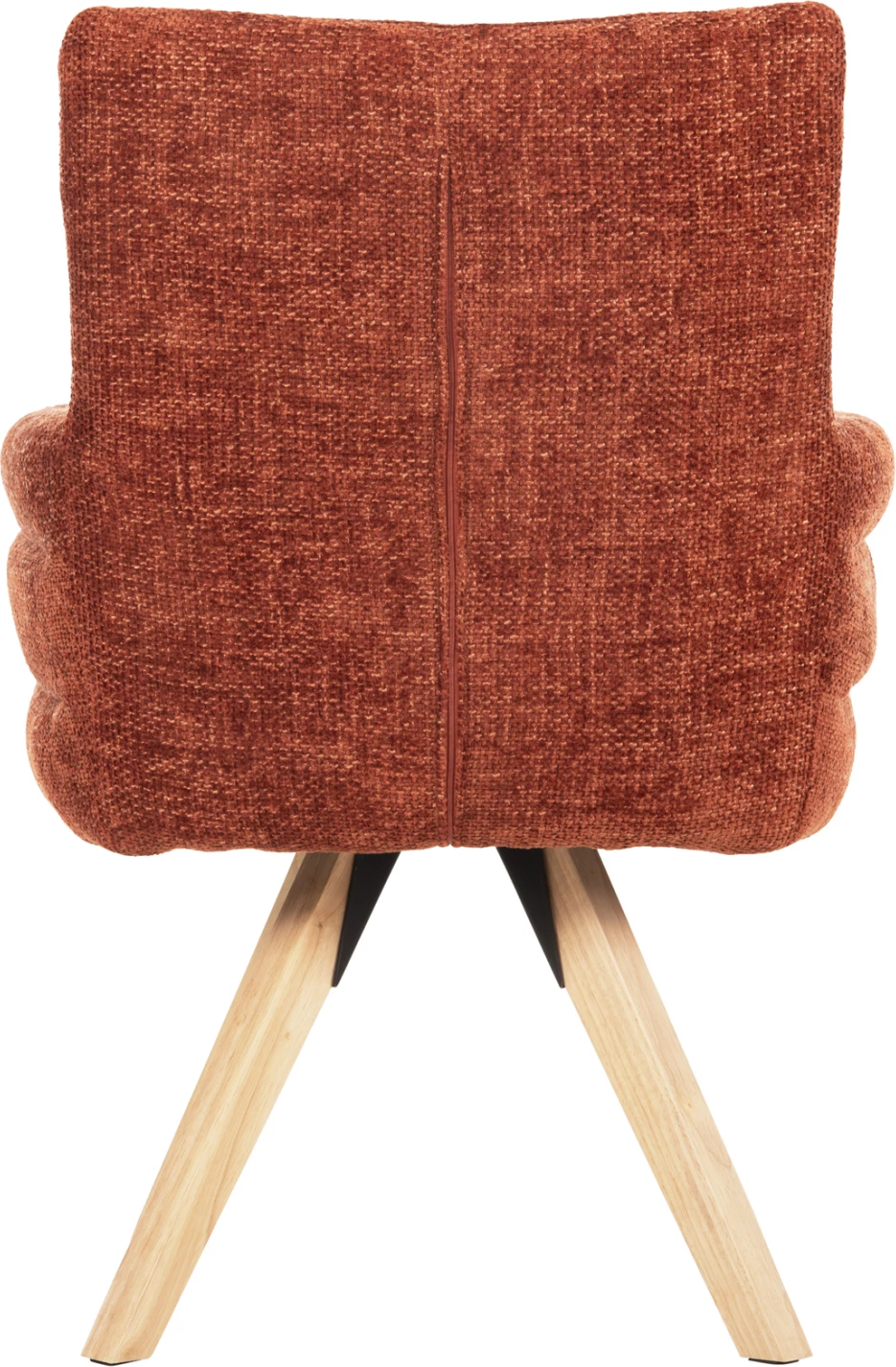 Karrige ngrënieje GAZER, FH9845.06, pëlhurë kafe e kuqërremtë, këmbë druri gome, 66x63x91H cm, set prej 2 copë