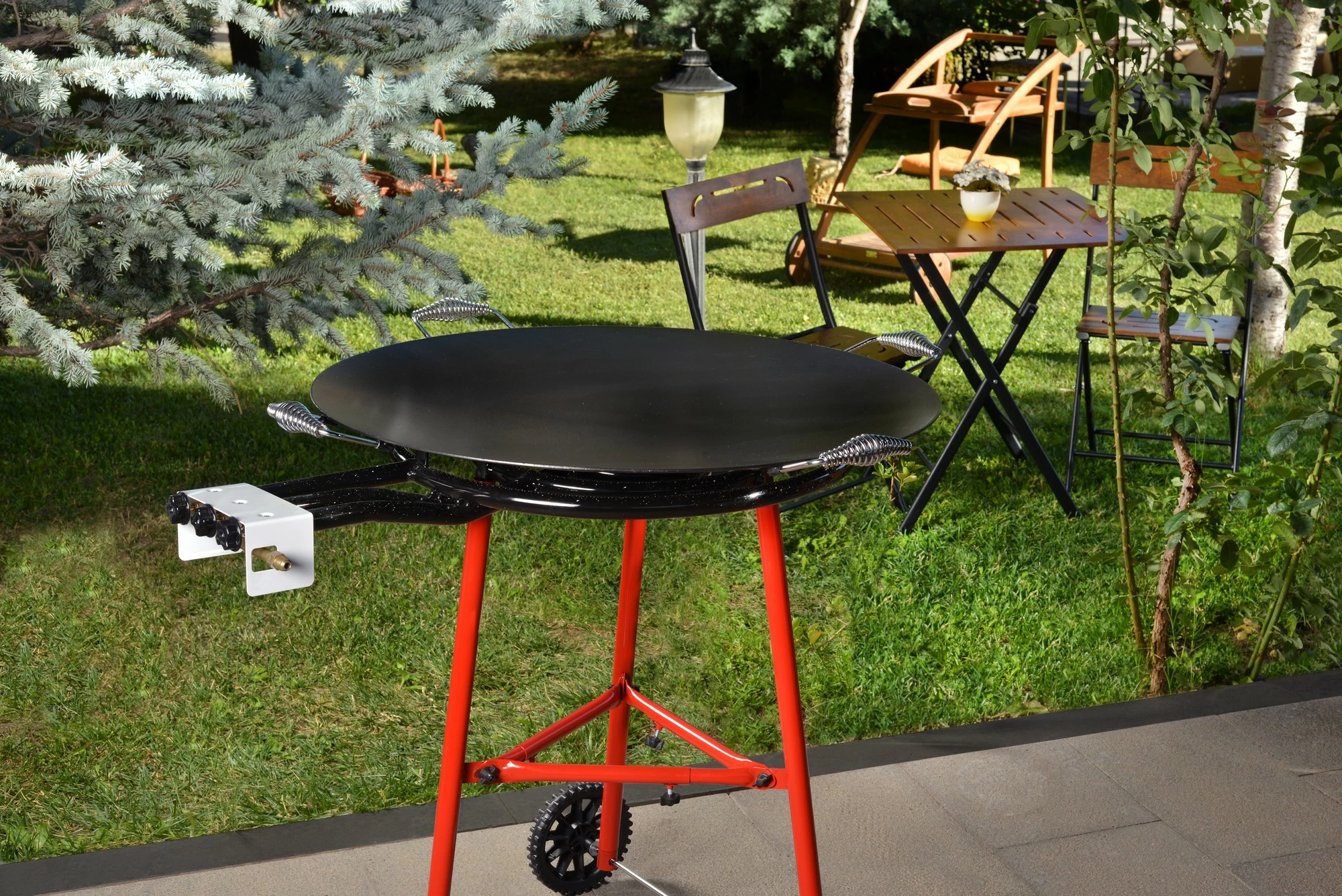 Grill BBQ Hermia Concept Nordika Jumbo, i zi, portabel, 58x58x84cm