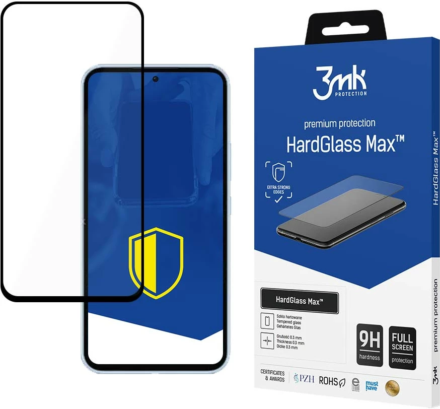 Xham i temperuar 3mk HardGlass Max për Samsung Galaxy A54 5G, i zi