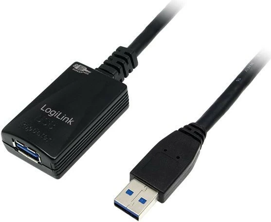 Kabllo zgjatuese USB 3.0 LogiLink UA0127, 5m, e zezë