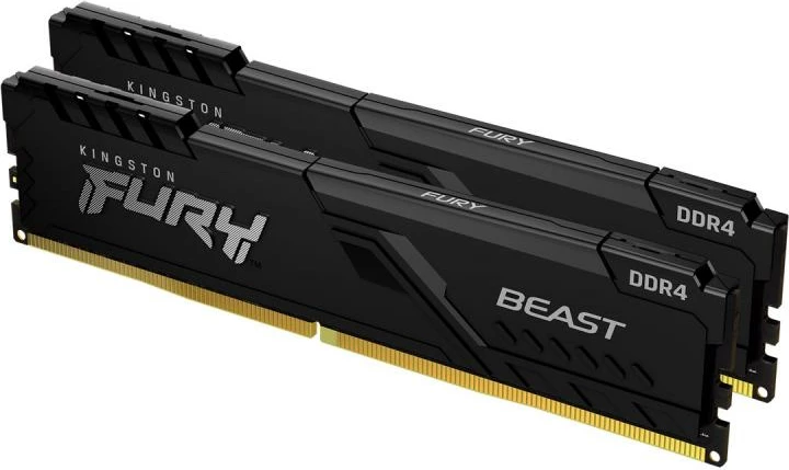 RAM Memorje Kingston Fury Beast KF436C18BBK2, DDR4 32GB (2x16GB) 3600MHz CL18, DIMM, e zezë