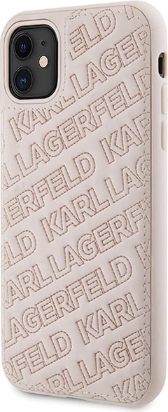 Mbështjellës Karl Lagerfeld Quilted K Pattern për iPhone 11/XR, rozë