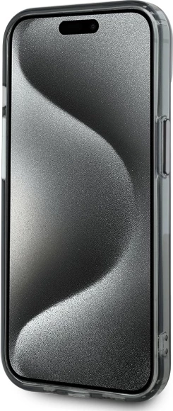 Mbështjellës Karl Lagerfeld KLHMP15SHLSKIK për iPhone 15 6.1", i fortë, MagSafe, i zi