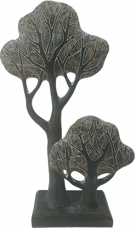 Dekor pemë FORET 1, polirezine, kafe-bezhë, 27x9x44cm