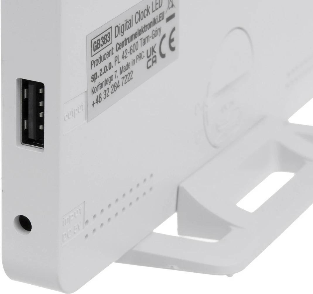 Orë alarmi dixhitale GreenBlue GB383 me termometër, e bardhë