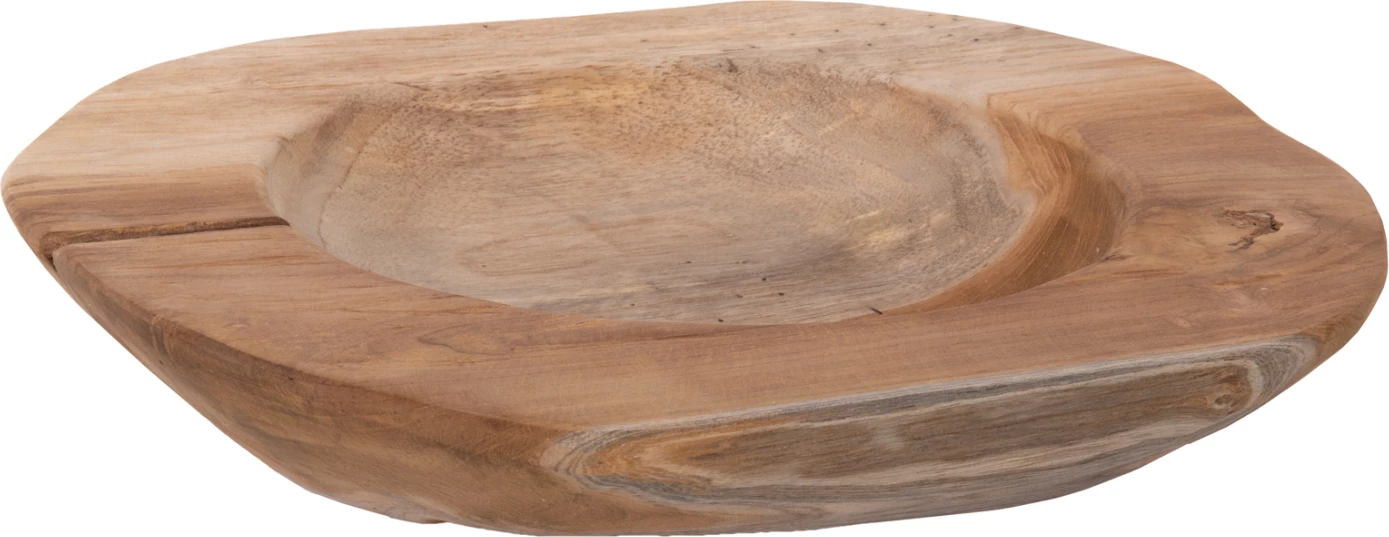 Enë dekorative për tavolinë YOKI FH9628 dru tik Φ39x6.5H cm