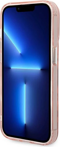 Mbështjellës Karl Lagerfeld KLHMP14LHKCP për iPhone 14 Pro 6.1", hardcase, MagSafe, rozë