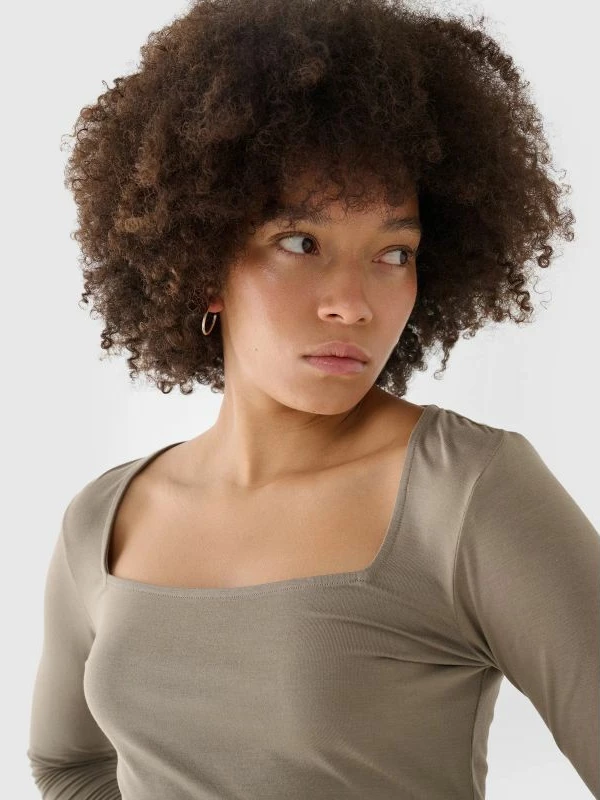 Maicë me mëngë të gjata për femra 4F, slim