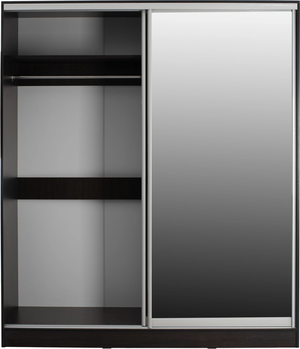 Dollap dy-leafësh, dyer rrëshqitëse, pasqyrë, ngjyrë wenge, FH2434.02, 160x60x210H