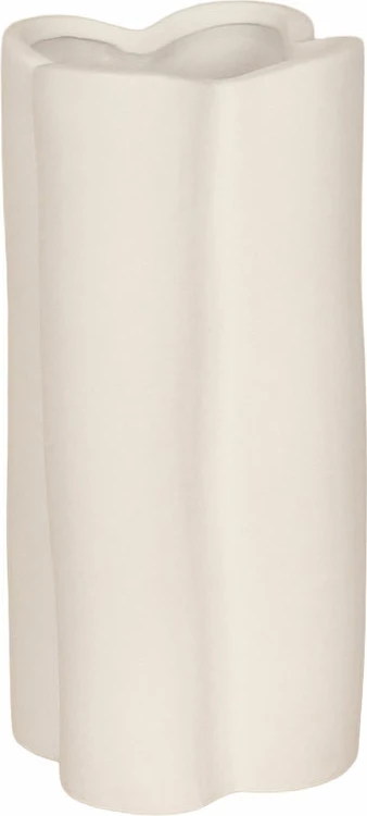 Vazo KERA, qeramike, e bardhë, 12x12x23cm