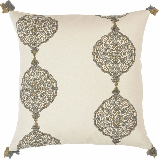 Jastëk dekorativ Ammos 3, pambuk, ngjyrë bezhë-kafe, 45x45cm