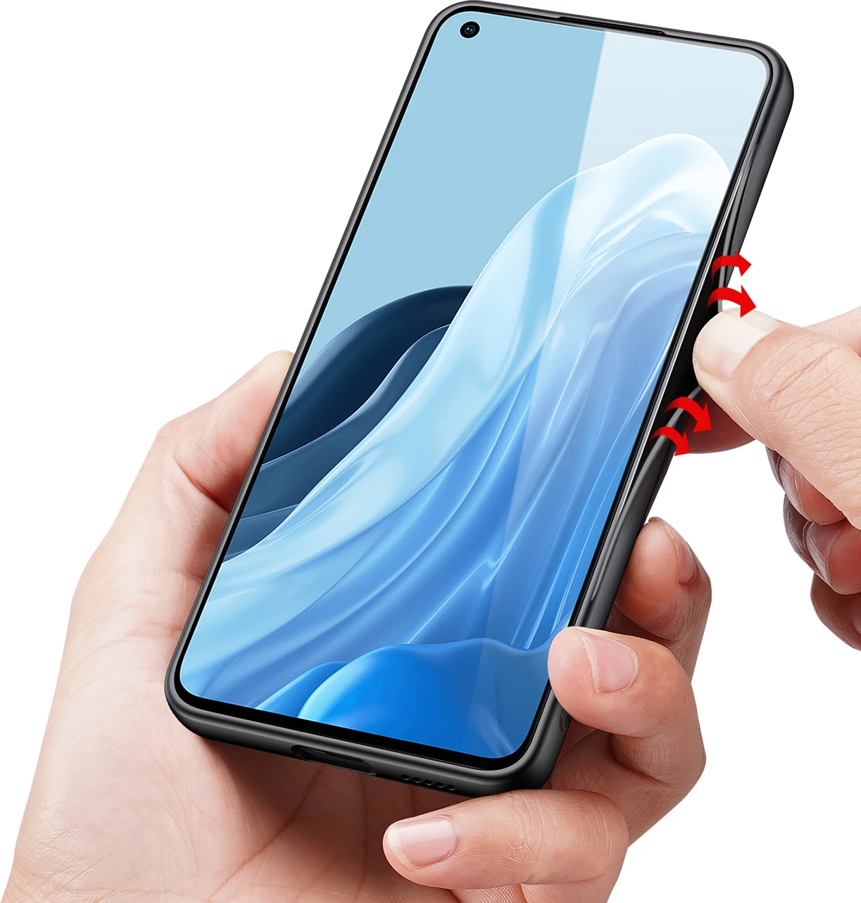 Mbështjellës Dux Ducis Fino për Oppo Reno 7 Pro 5G, najlon, i zi