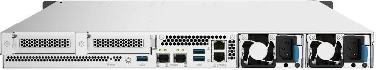 NAS all-flash, QNAP TS-h1090FU-7302P-64G, 10x U.2 NVMe Gen4 x4, AMD EPYC 7302P, 64GB DDR4, 1U rack, 2x 25GbE + 2x 2.5GbE