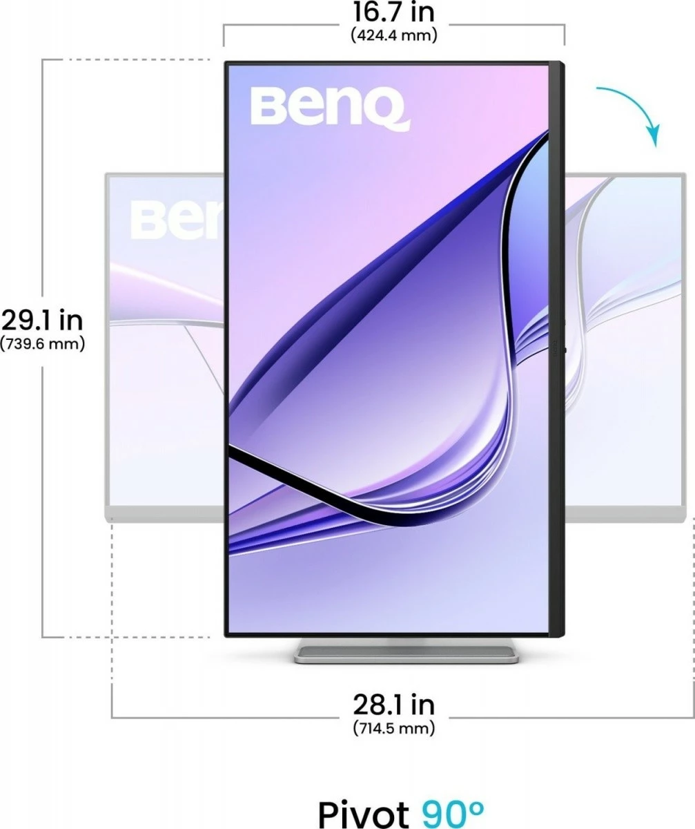 Monitor Benq MA320U, 31.5 inç, 4K UHD, IPS, 60Hz, i zi/argjendtë
