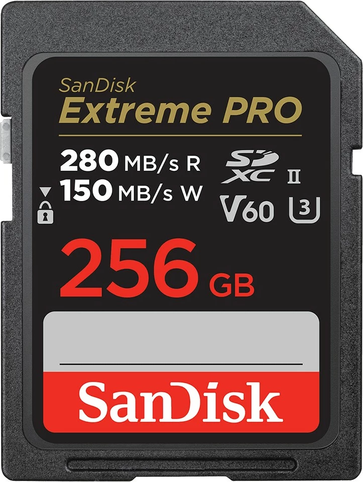 Kartelë memorie SanDisk Extreme PRO SDSDXEP-256G-GN4IN, 256GB, SDXC, UHS-II, e zezë