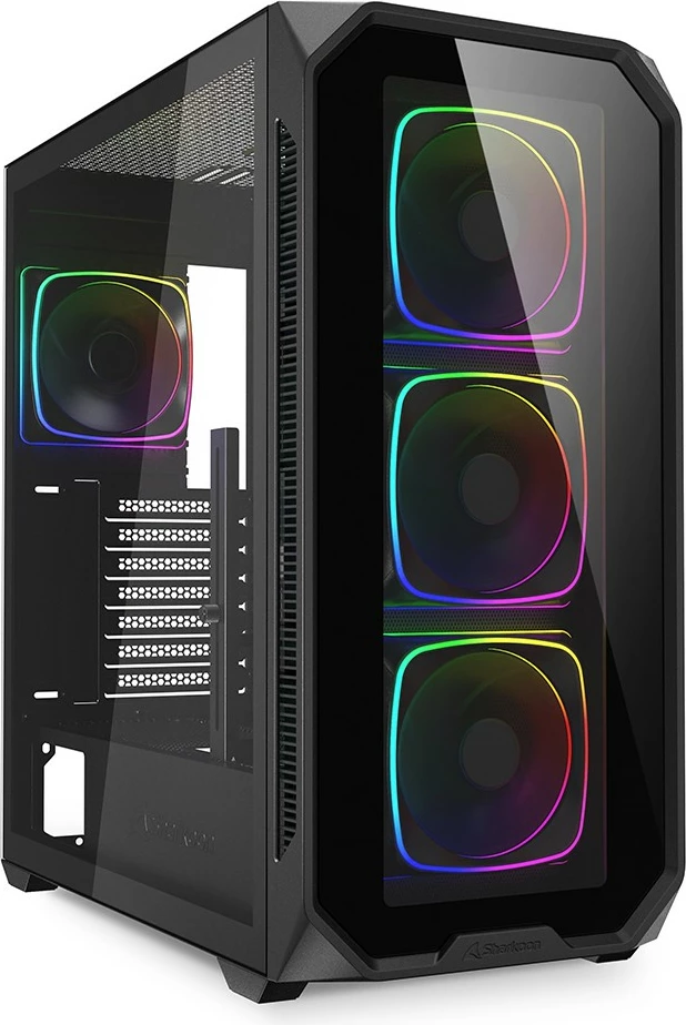 Kasë Sharkoon AK5G RGB, Midi Tower, xham i temperuar, e zezë