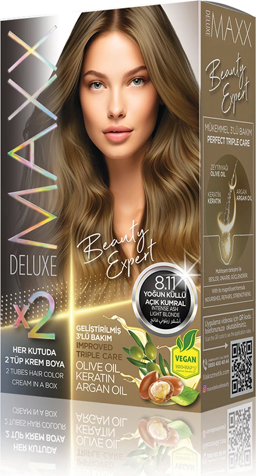 Ngjyrë për flokë SET B-EXPE8.11 Intense Ash Light Blonde, 2 x 50 ml