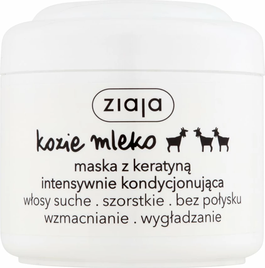 Maskë për flokë për femra Ziaja Goat Milk me Keratinë, 200ml