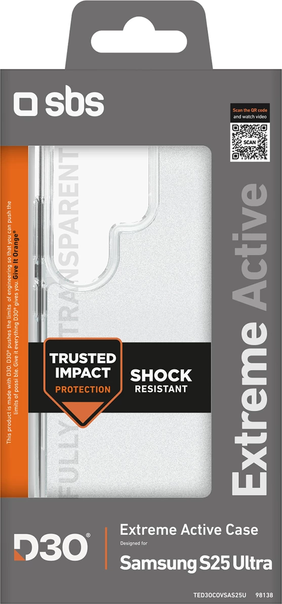 Mbështjellës SBS D3O për Samsung Galaxy S25 Ultra, Transparent