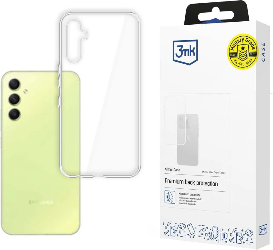 Mbështjellës 3mk Armor Case për Samsung Galaxy A55 5G, transparent