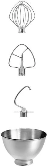 Mikser planetar KitchenAid Artisan 5KSM185PSEAC 4.8L, set me 2 tasa (4.8L + 3L), krem