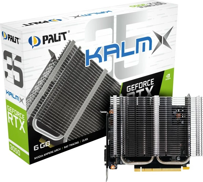 Kartelë grafike Palit GeForce RTX 3050 KalmX, 6GB GDDR6, PCI Express 4.0, e zezë