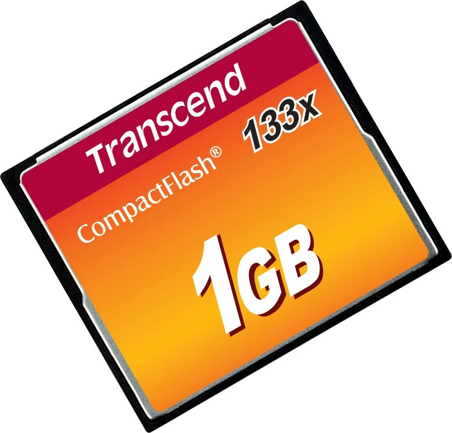 Kartë CompactFlash Transcend 1GB 133x, e zezë