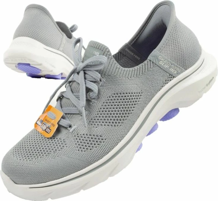 Atlete Skechers për femra, gri/argjend