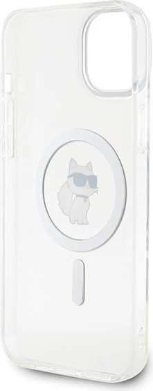 Mbështjellës Karl Lagerfeld IML Choupette MagSafe për iPhone 15 Plus, Transparent