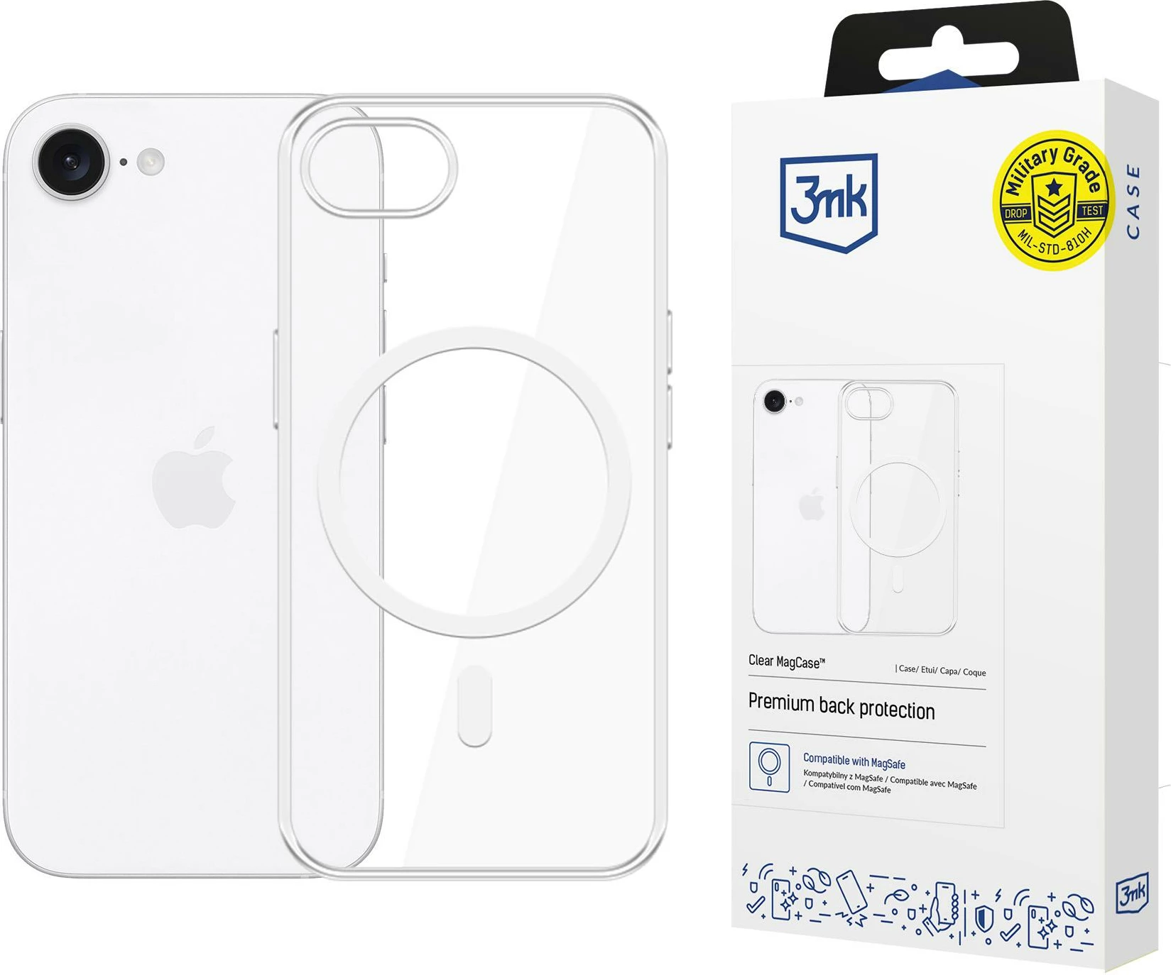 Mbështjellës 3mk Clear MagCase për iPhone 16e, transparent