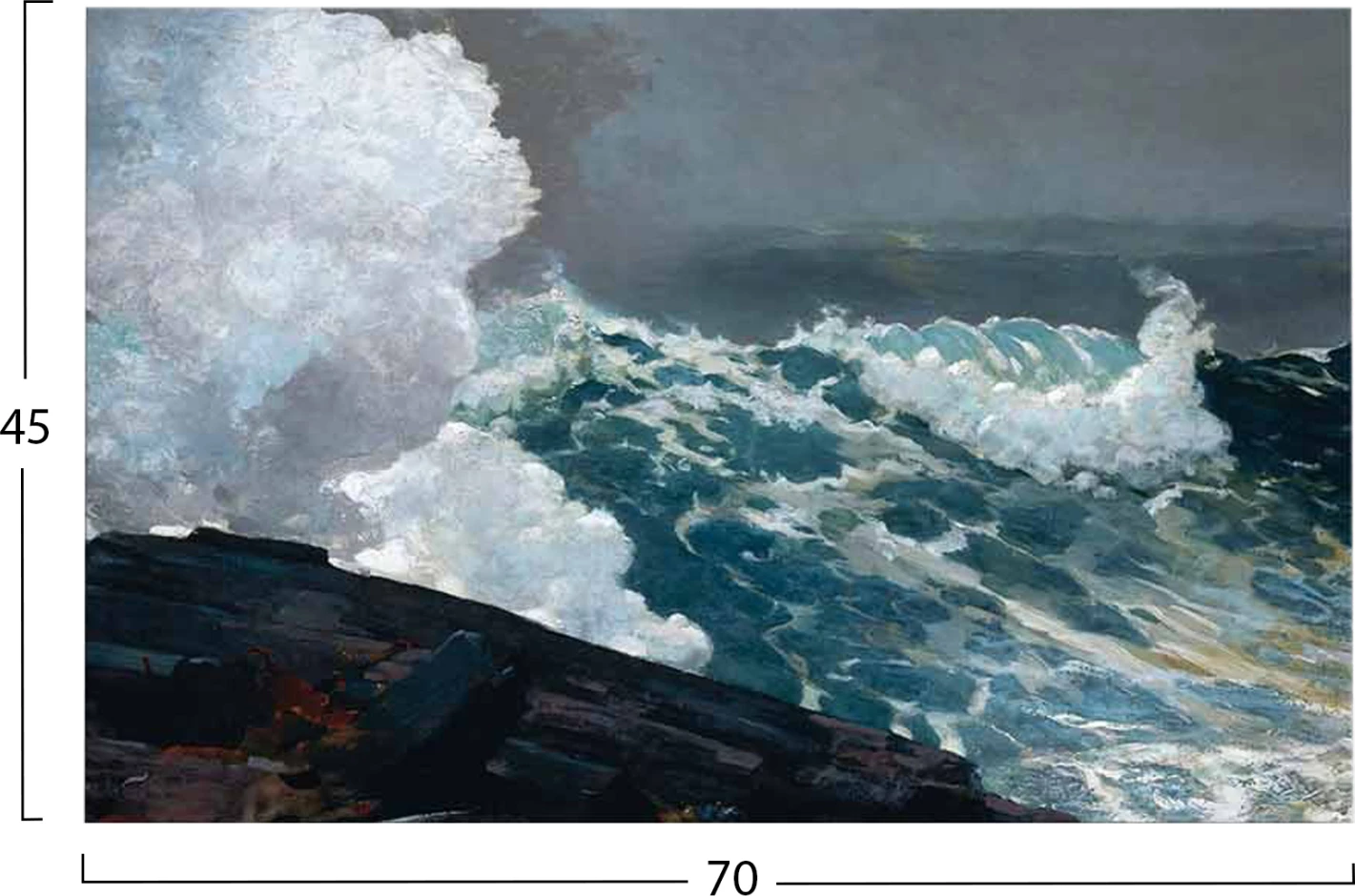 Pikturë muri GOBI FH4848, kanavacë e printuar, 70x3x45cm