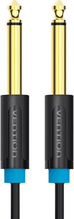 Kabllo audio Vention BAABI 3m, 6.35mm TS në 6.35mm TS, e zezë