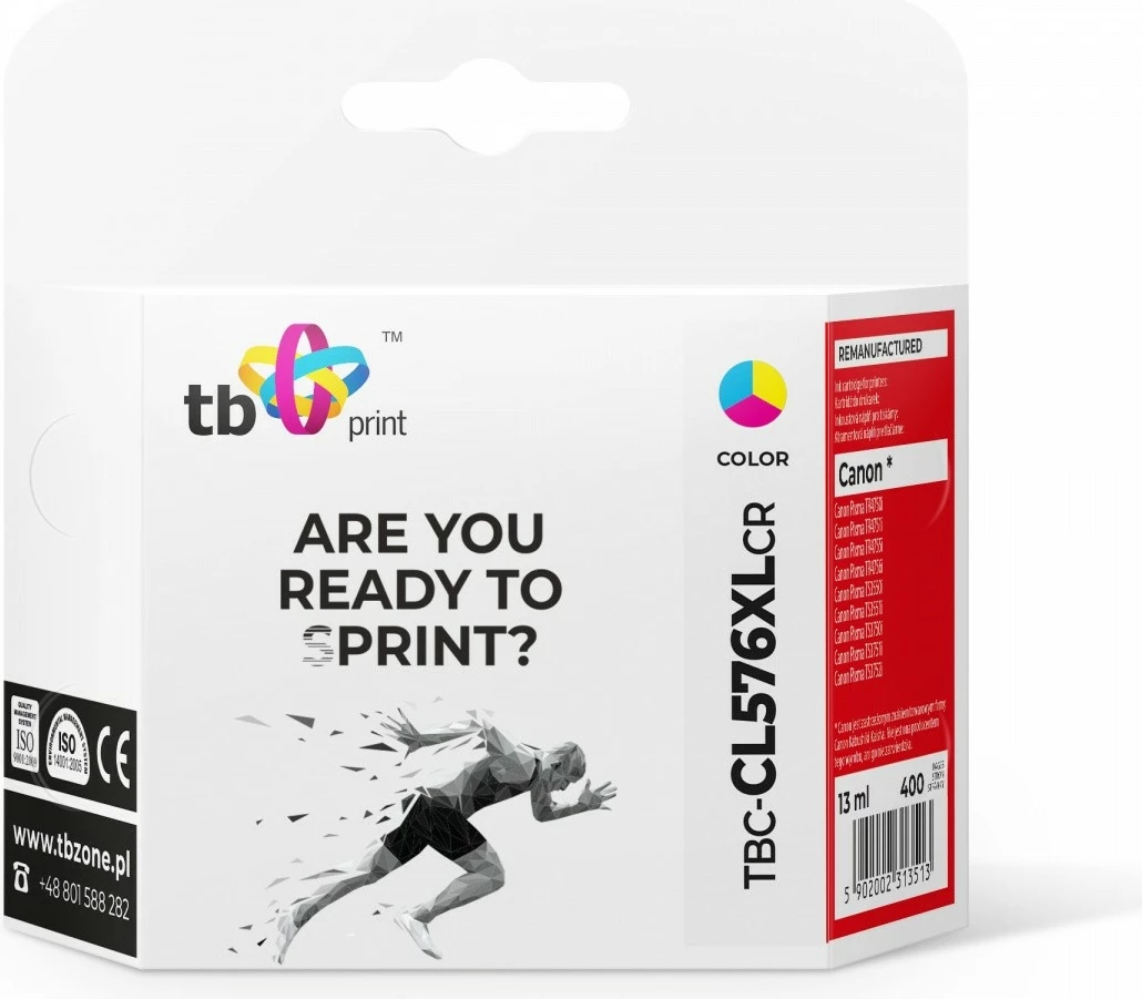 Toner ngjyrë TB Print TBC-CL576XLCR për Canon Pixma TS3550i, 13 ml, Colorful