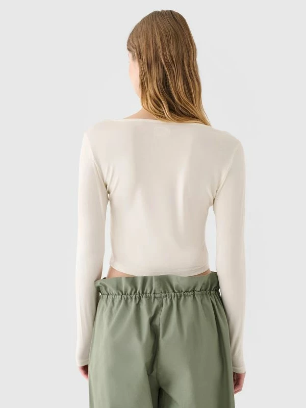 Maicë me mëngë të gjata slim 4f për femra