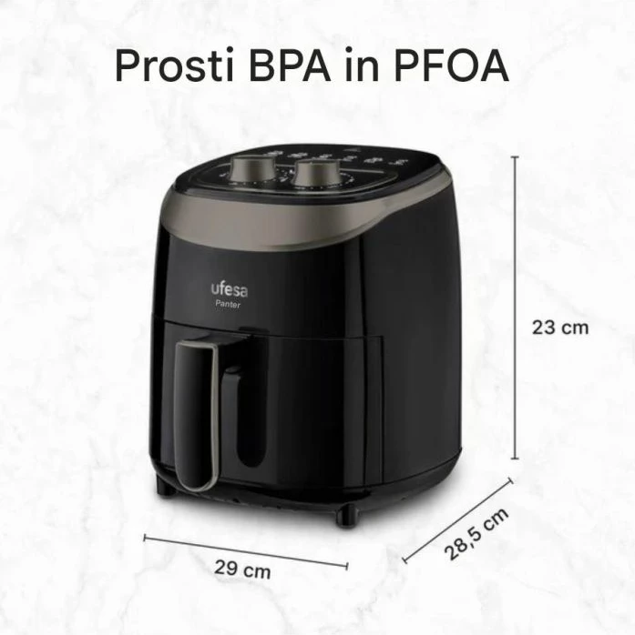 Fritezë me ajër UFESA Panther 3.5L 1500W, e zezë