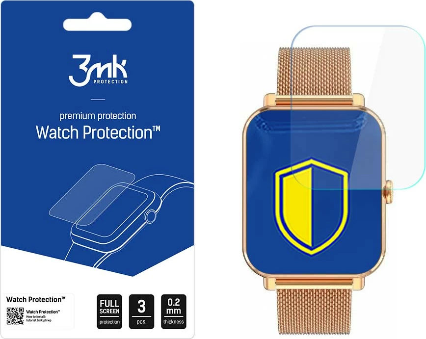 Folje mbrojtëse për smartwatch 3mk Protection Watch Protection ARC+ për Garett GRC Classic, set 3 copë