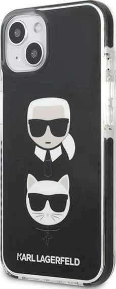Mbështjellës Karl Lagerfeld KLHCP13MTPE2TK për iPhone 13 6.1", Hardcase, Karl&Choupette Head, i zi