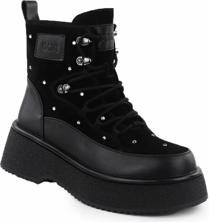 Çizme lëkure për femra Goe SS2N4140, të zeza