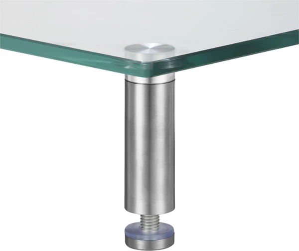 Mbajtës monitori VonHaus Glass Monitor Stand L 580x210mm, xham i temperuar 5mm, lartësi e rregullueshme 75-90mm, kapacitet 20kg, transparent
