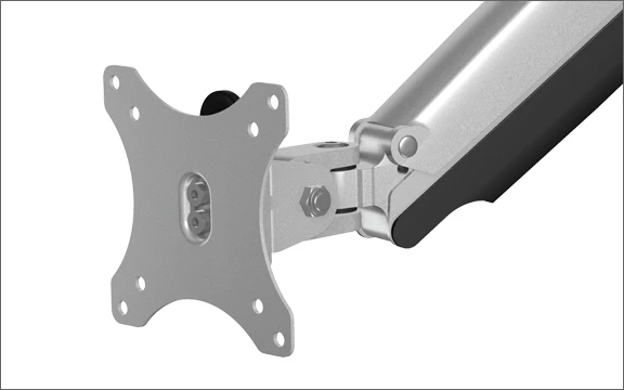 Mbajtës monitori tavoline ICYBOX IB-MS503-T deri 32", VESA 75x75/100x100, gas spring, 9 kg, argjend/e zezë