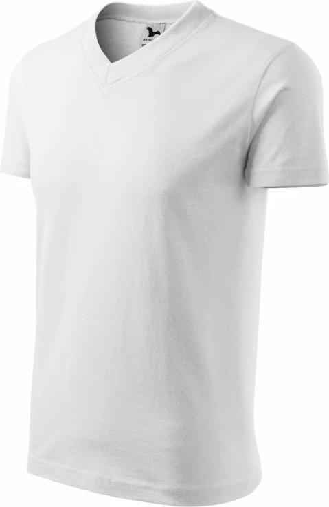 Maicë Malfini, modeli MLI-10200 me qafë V për meshkuj, e bardhë