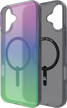Mbështjellës Zagg Milan Snap për iPhone 16 Plus, MagSafe, Violet/Gjelbër